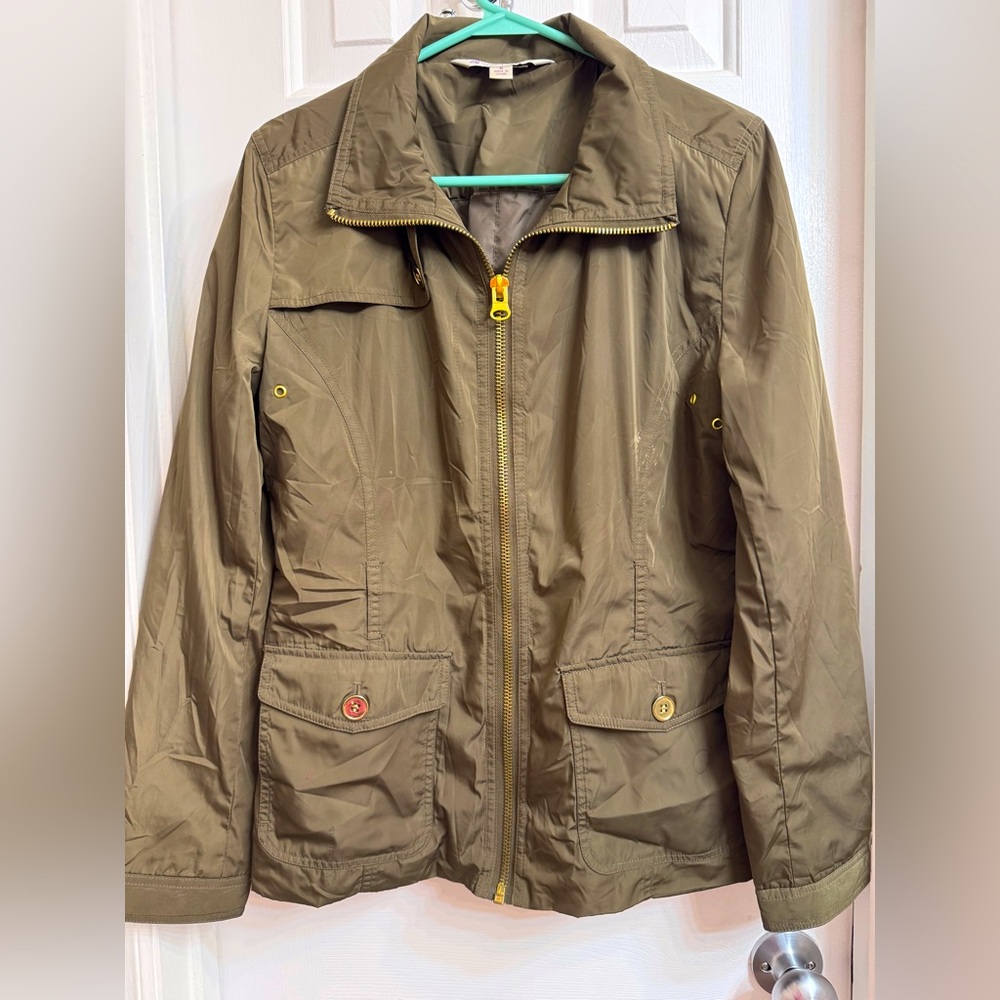 Lilac Bloom Women Olive Green Utility Jacket, Size Small, has flaws